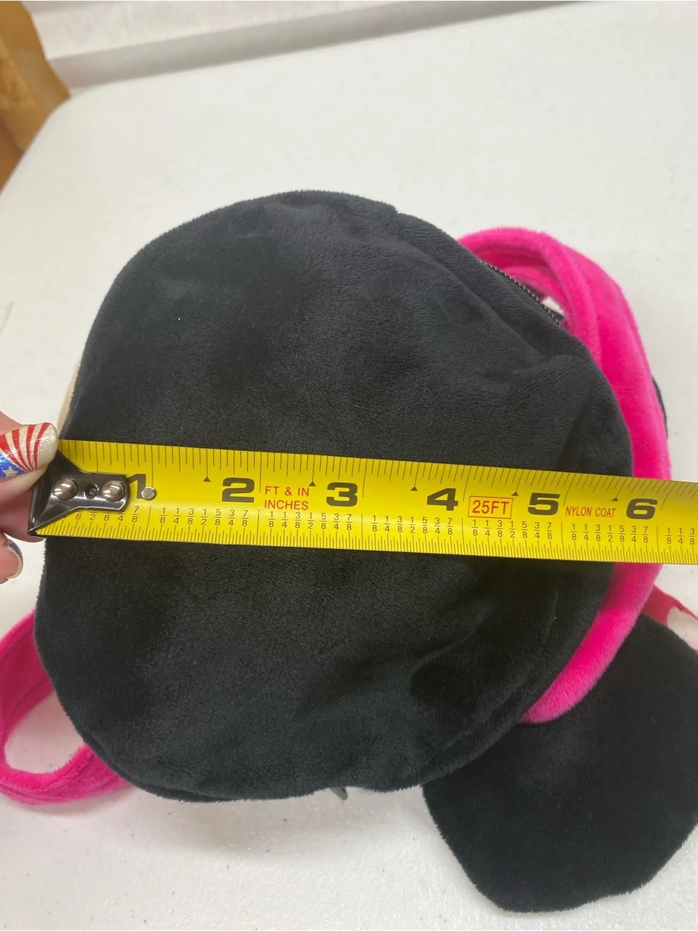 Minnie Mouse plush purse fleece Disney pink travel girls small